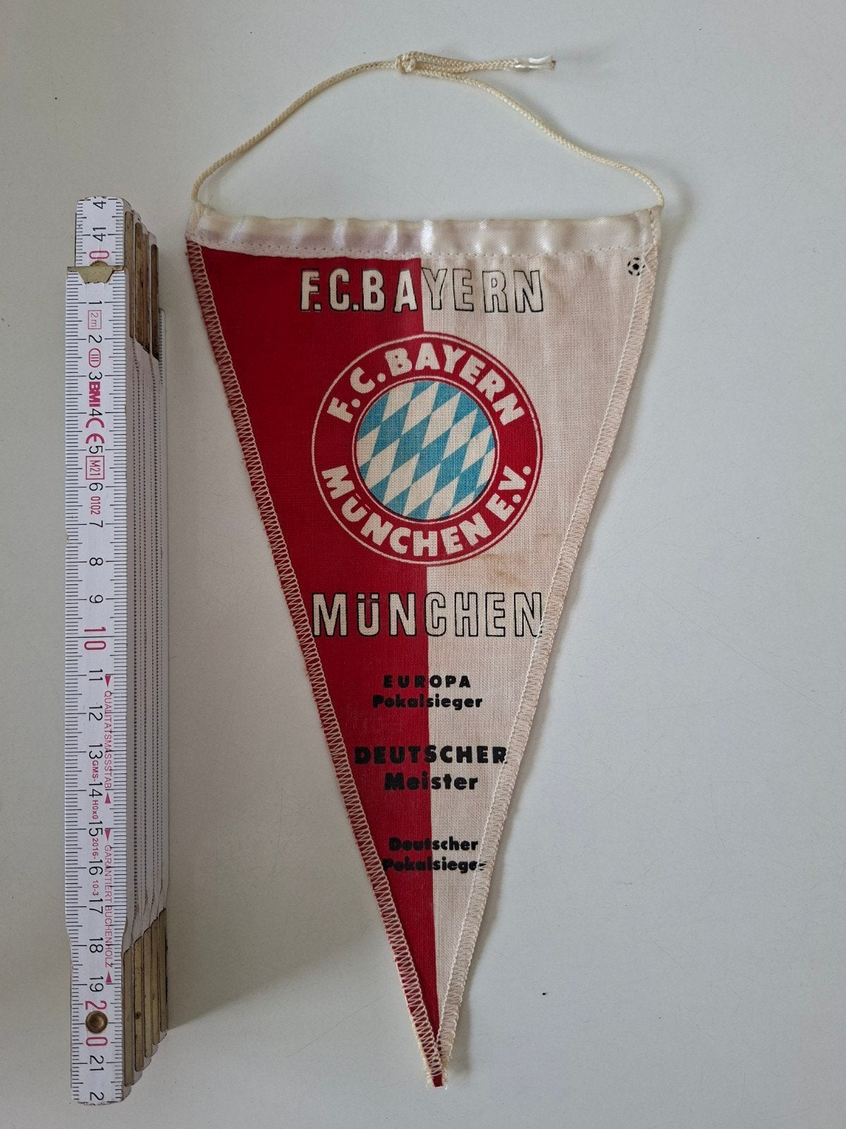 FC Bayern München vintage vaantje – origineel supportersvaan, Ophalen of Verzenden