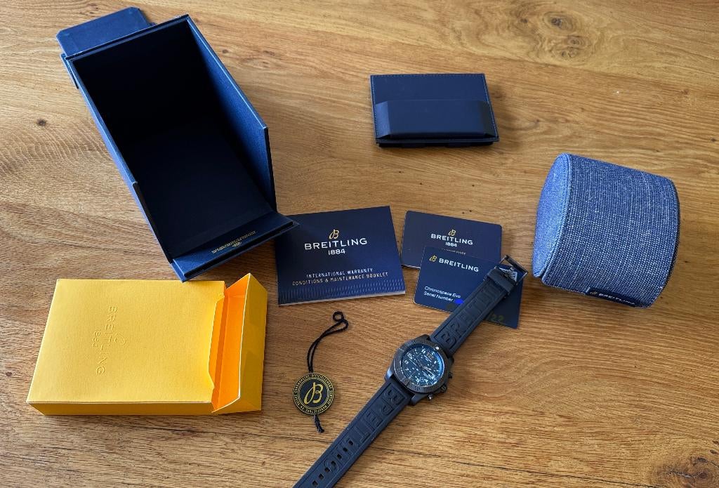 Breitling Chronospace Evo Night Mission, Handtassen en Accessoires, Horloges | Heren, Ophalen, Overige materialen, Breitling, Polshorloge