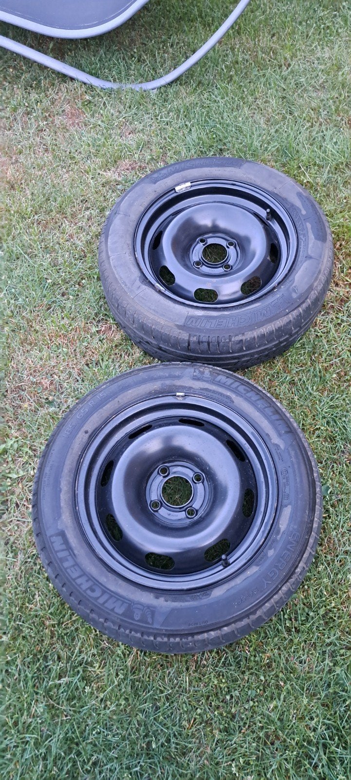 2 Roues complètes - Jantes tôle 15 pouces + Pneus 185/65 R15, Enlèvement, Utilisé