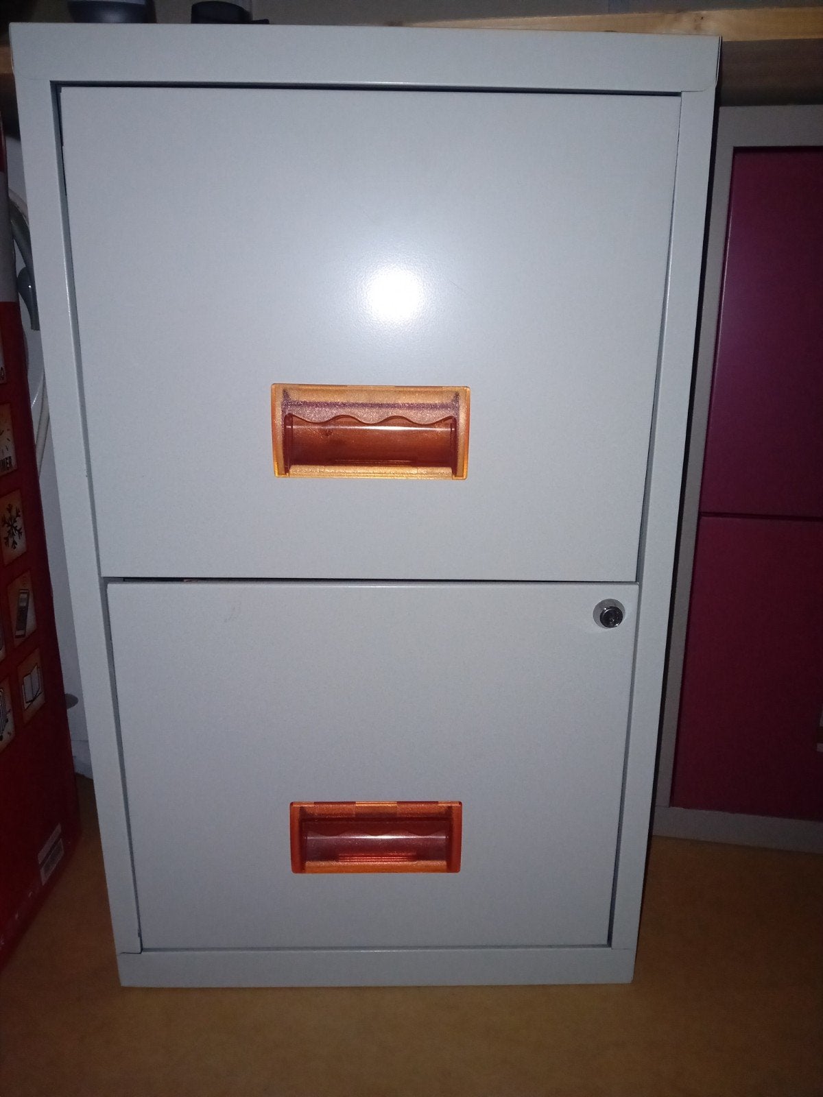 metalen archief bak kast met hangmapjes, Huis en Inrichting, Ophalen, Minder dan 50 cm, Gebruikt, Minder dan 100 cm