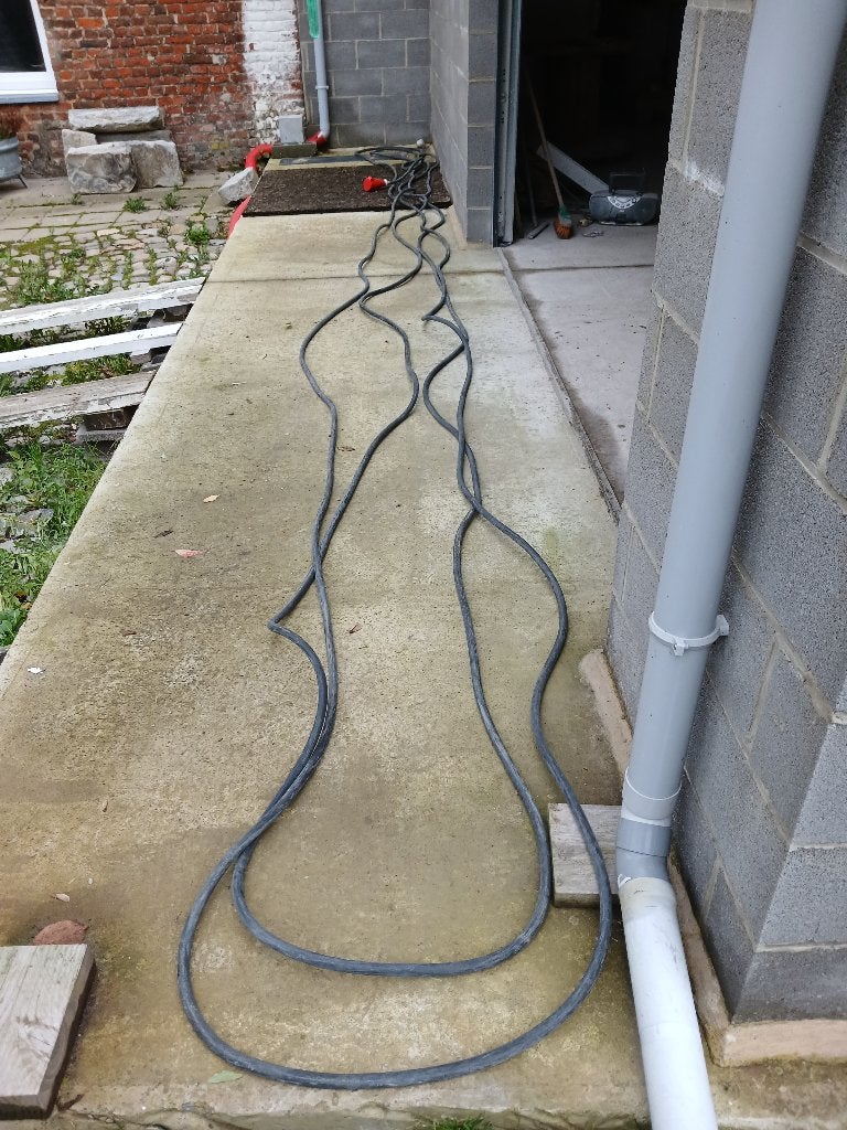 380v driefasig elektrisch verlengsnoer (33m), Doe-het-zelf en Bouw, Ophalen, Zo goed als nieuw, Kabel of Snoer