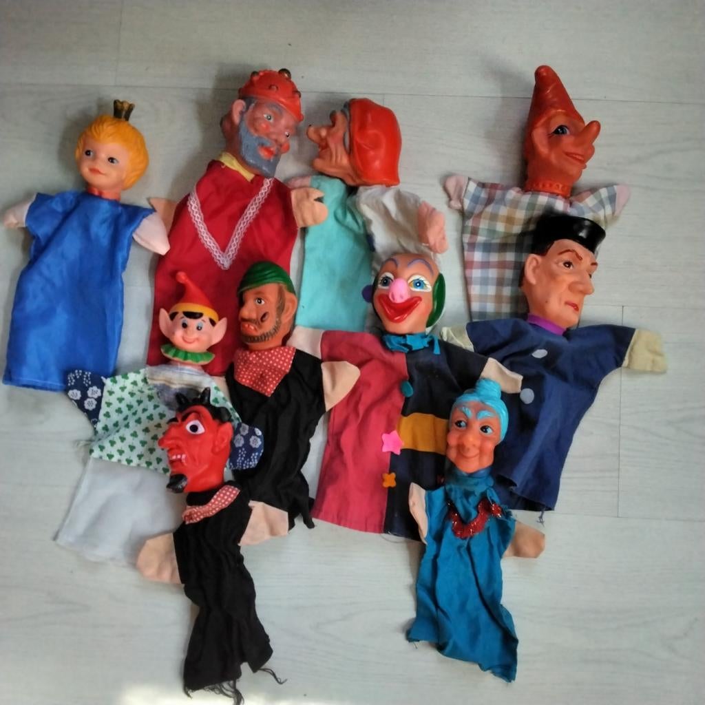 Retro vintage handpoppen  (k), Verzamelen, Ophalen of Verzenden