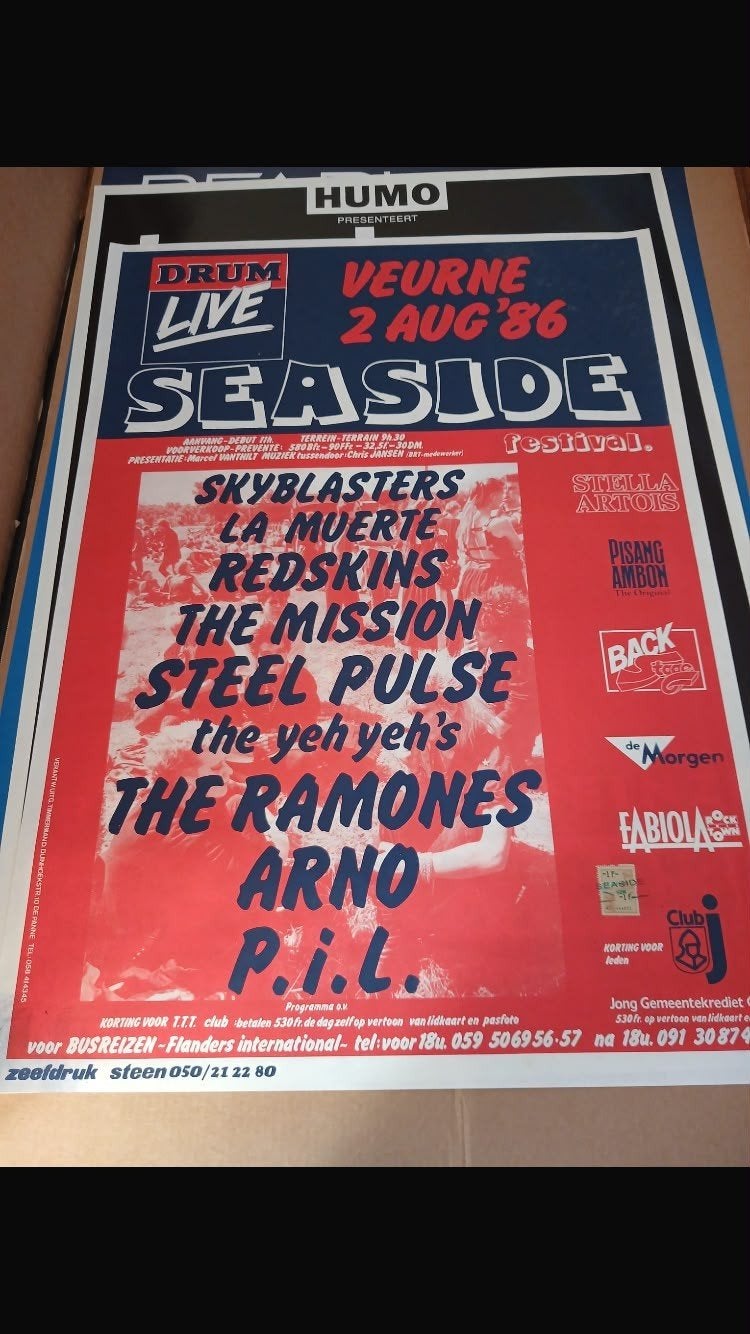 seaside 1986 festival affiche, Ophalen of Verzenden