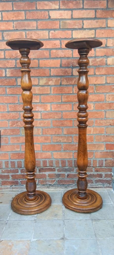 Set massief houten zuilen, Ophalen