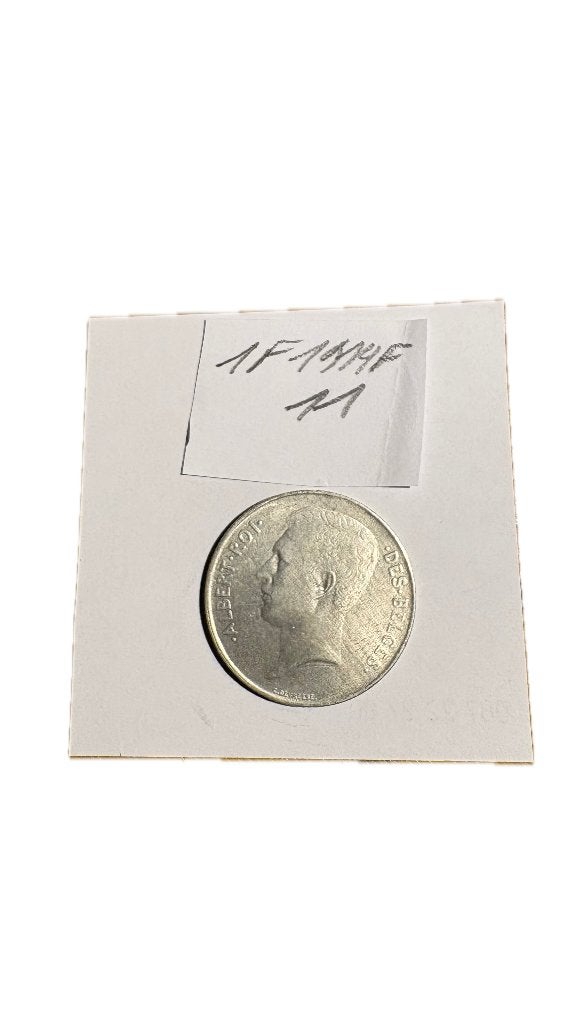 ALBERT I : Argent 1 FRANC 1914F, Enlèvement ou Envoi, Argent, Argent