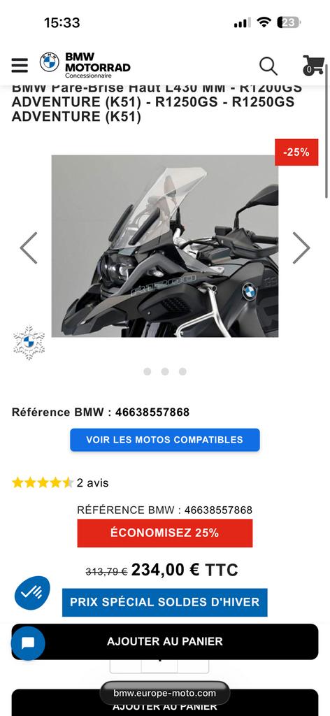 BMW R1250GS/GSA hoge voorruit, Motoren, Ophalen of Verzenden