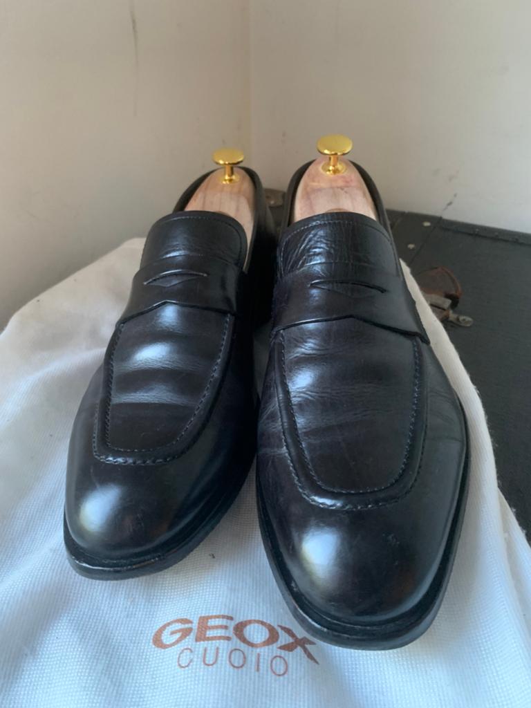Mocassins GEOX Cuoio - Cuir noir semelle Respira 42½ EU, Vêtements | Hommes, Chaussures, Enlèvement ou Envoi, Porté, Noir
