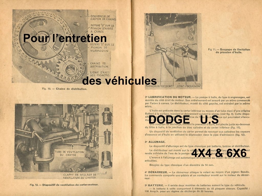 RTA voor DODGE U.S-voertuigen in het Frans., Ophalen of Verzenden