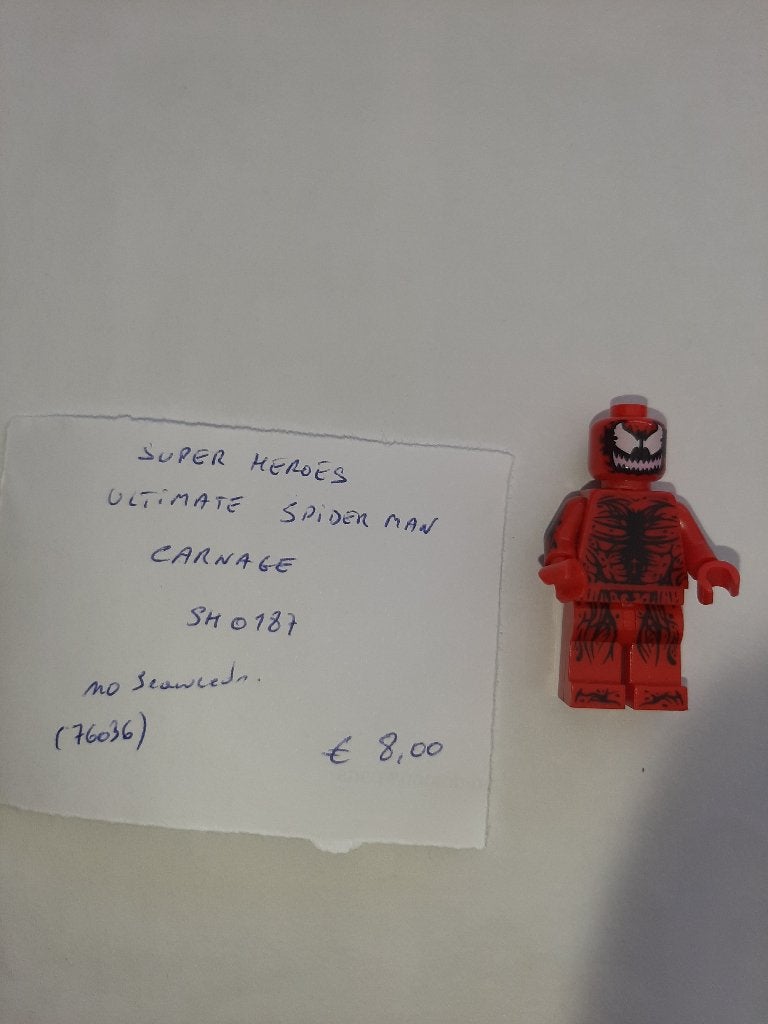 Lego Minifig sh0187 - Super héros - Carnage, Neuf, Enlèvement ou Envoi, Lego, Minifiguren serie