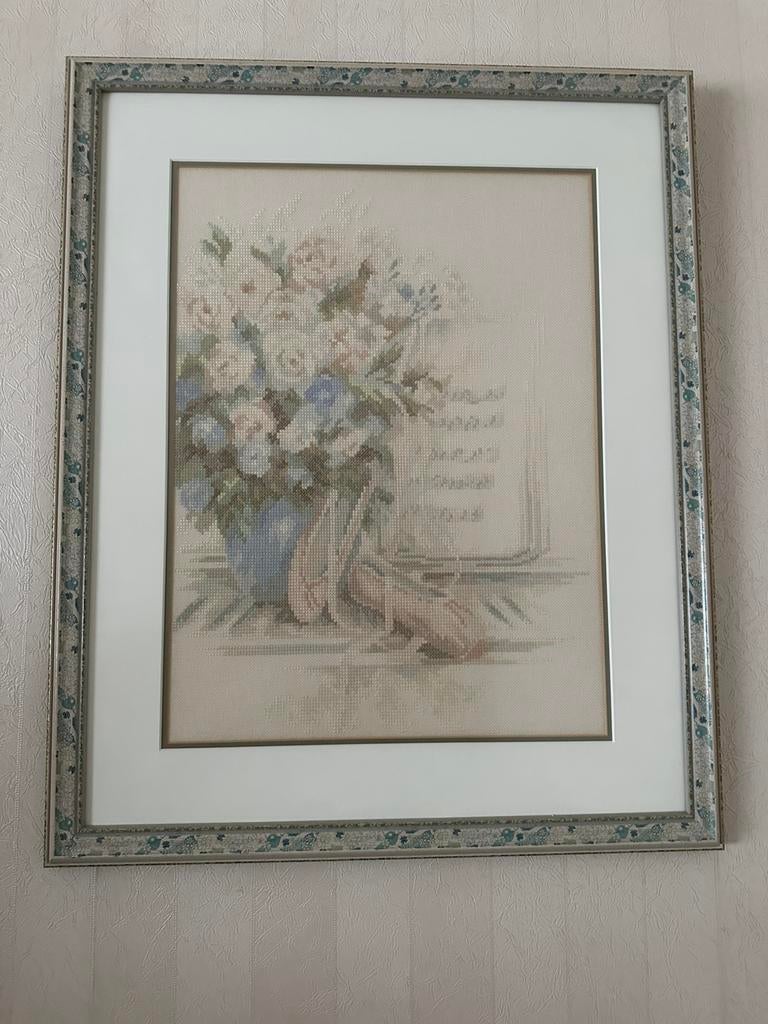 Mooi geborduurd schilderij, Antiek en Kunst, Ophalen