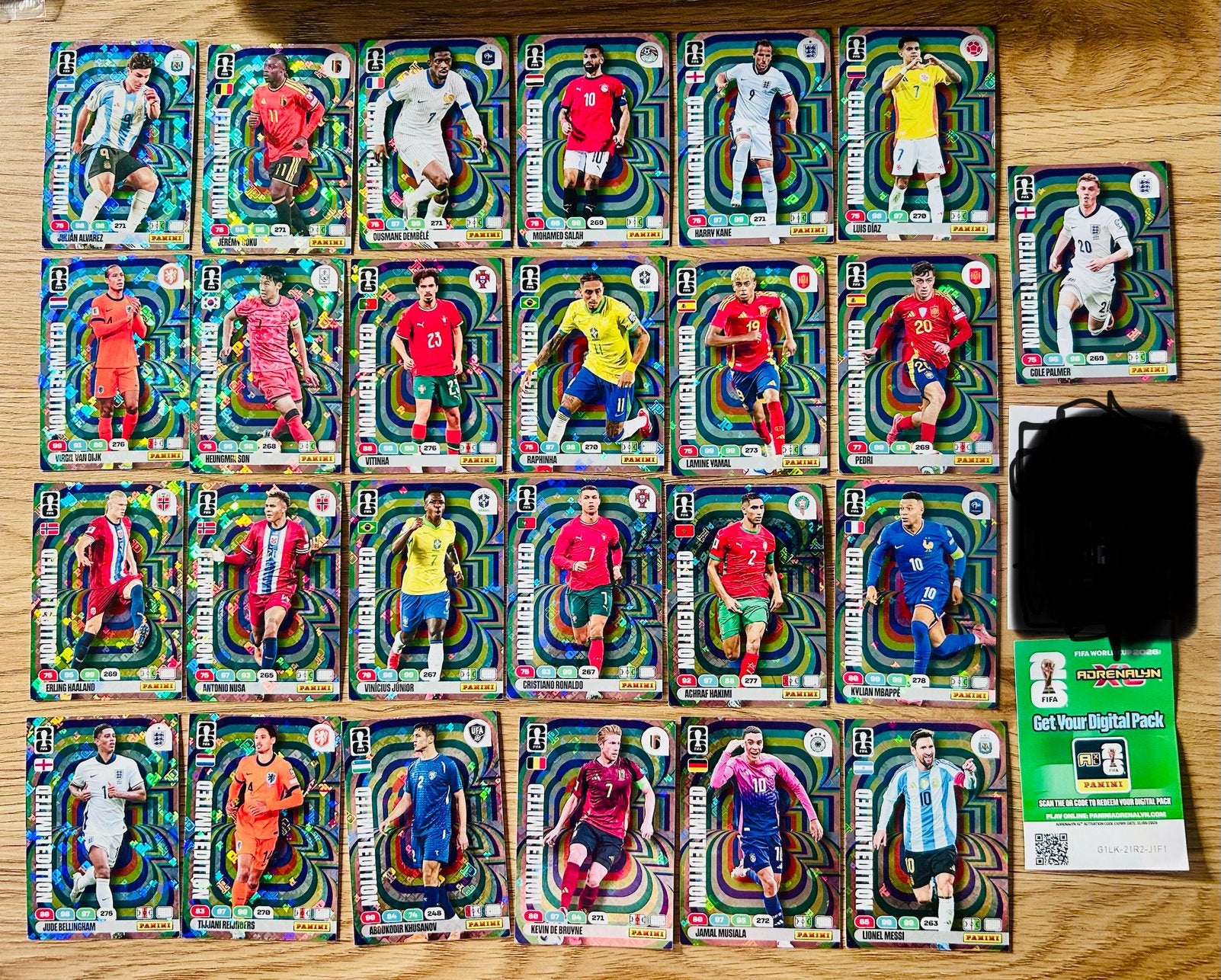 Panini World Cup 2026 Adrenalyn XL Toutes les 25 cartes holo, Enlèvement ou Envoi, Neuf, Plusieurs images