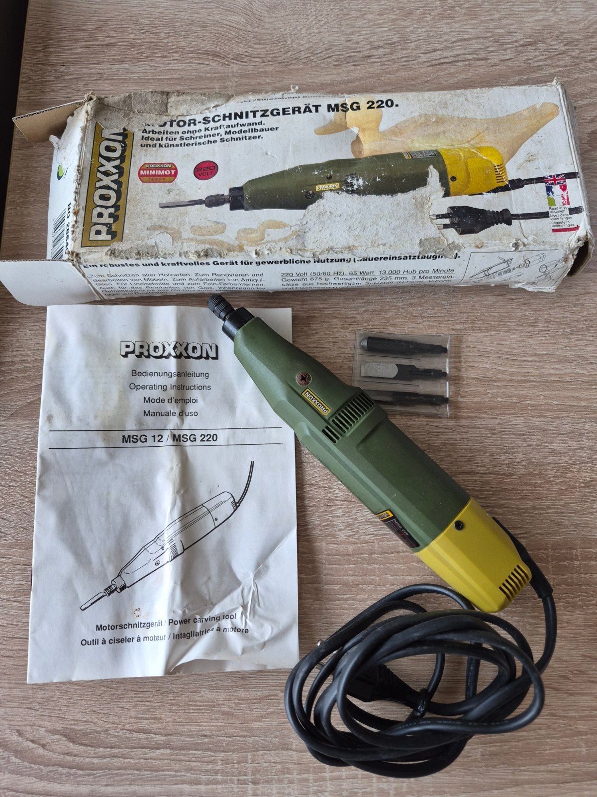 Proxxon MSG 220 Micromat beitelmachine, Hobby en Vrije tijd, Modelbouw | Overige, Ophalen of Verzenden, Gebruikt
