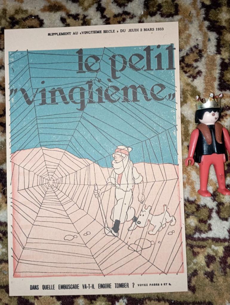 683) Kader met prent cover  Le Petit "Vingtieme" 9 Kuifje, Verzamelen, Stripfiguren, Gebruikt, Kuifje, Ophalen of Verzenden