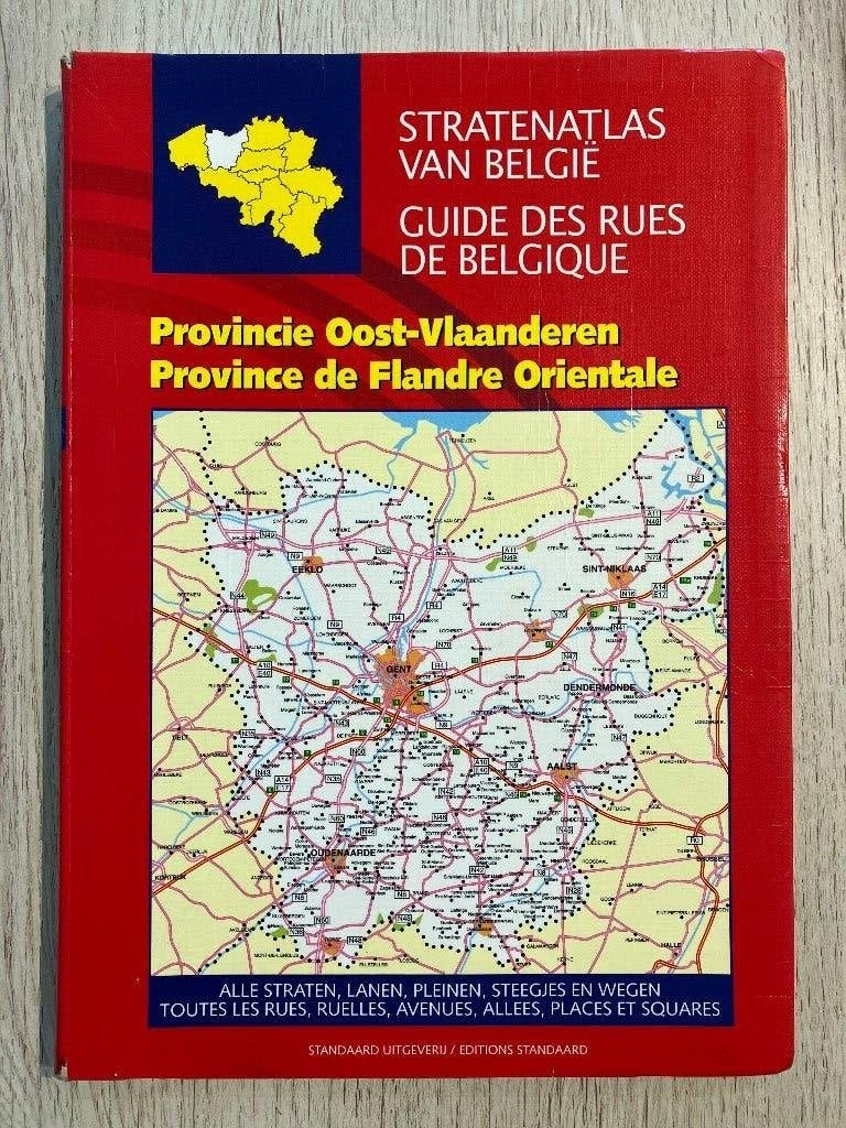 STRATENATLAS VAN BELGIË PROVINCIE OOST - VLAANDEREN, Boeken, Atlassen en Landkaarten, Ophalen of Verzenden, Standaard uitgeverij