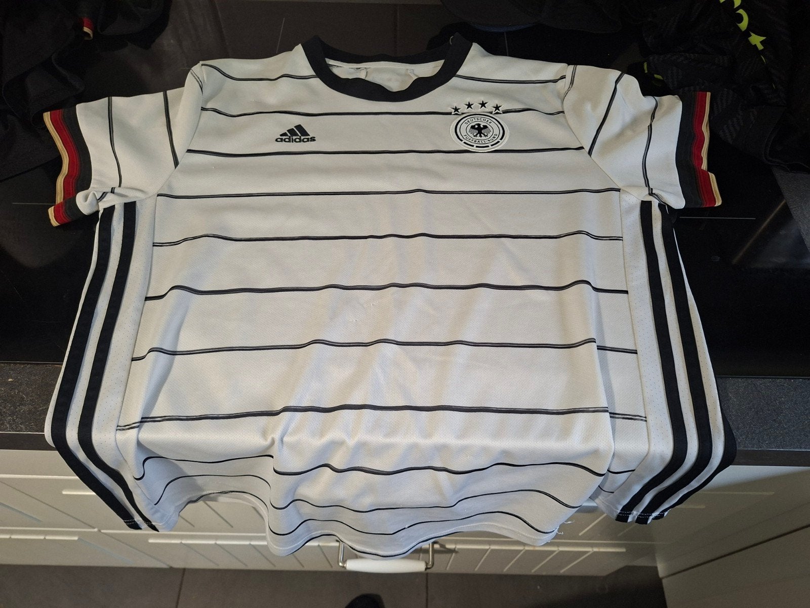 adidas t-shirt duitsland, Wit, Maat 56/58 (XL), Ophalen of Verzenden, Zo goed als nieuw