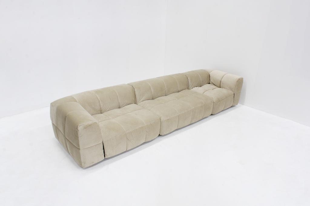 Vintage modulaire Arflex Strips sofa velours Cini Boeri, Antiquités & Art, Antiquités | Meubles | Chaises & Canapés, Enlèvement ou Envoi
