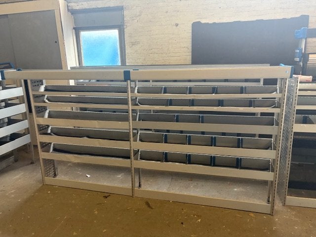Sortimo schappen kast (2335) L305 B28 H143 €399, Ophalen, Zo goed als nieuw