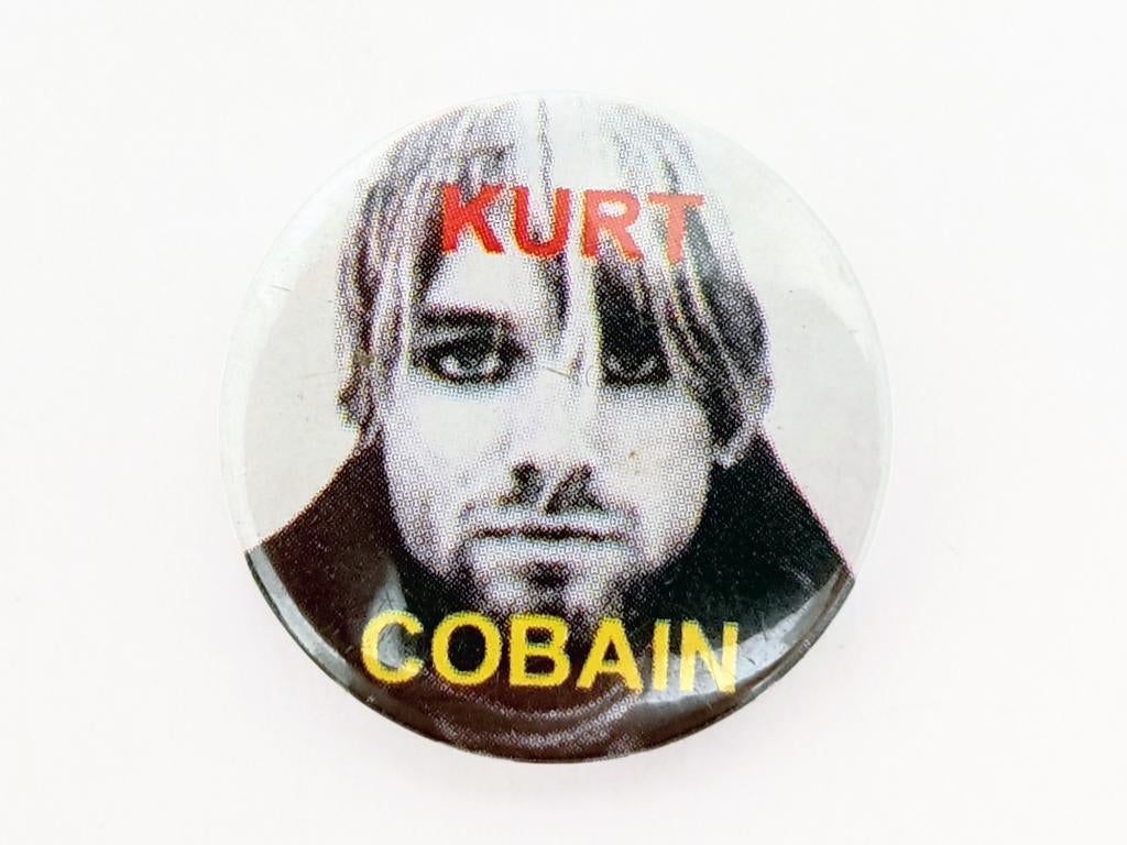 bouton Kurt Cobain, Collections, Broches, Pins & Badges, Utilisé, Bouton, Autres sujets/thèmes, Enlèvement ou Envoi
