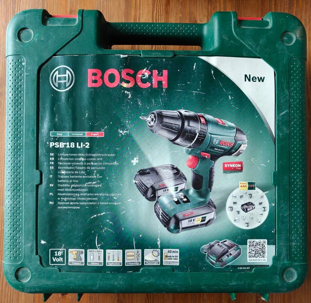 Vijsmachine Bosch + batterijen en lader, Enlèvement