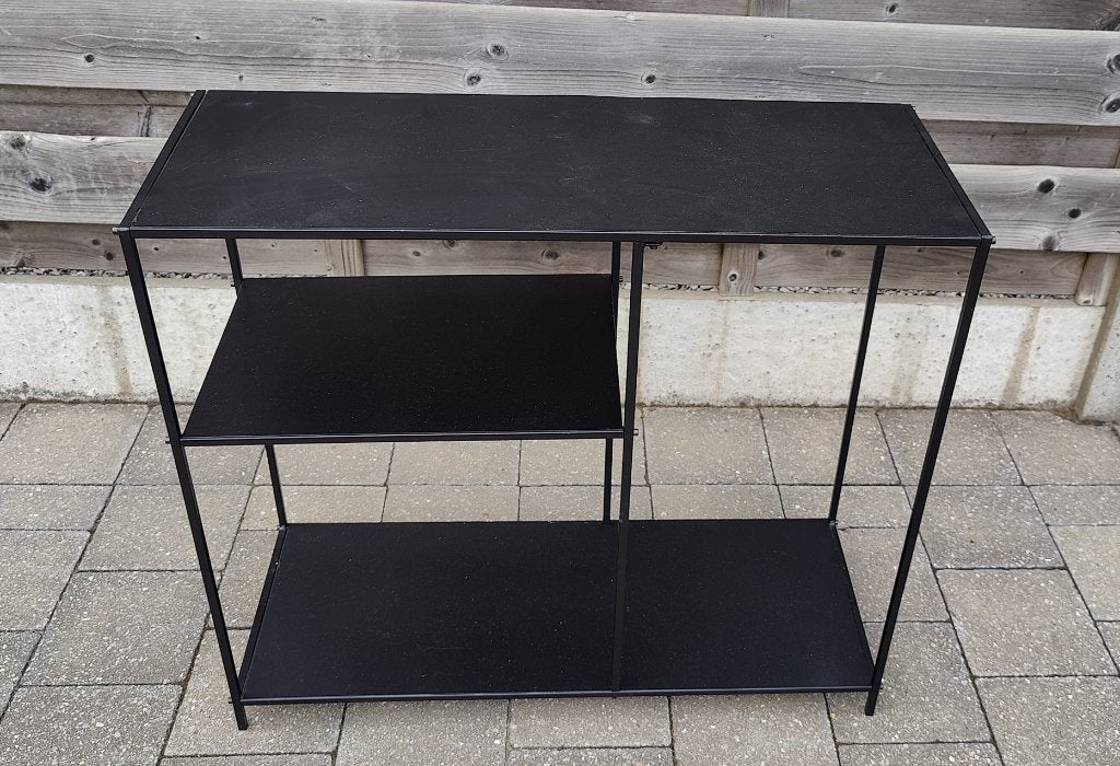 Metalen Wandkast, zwarte kleur, Ophalen, Gebruikt, Metaal, Met plank(en)