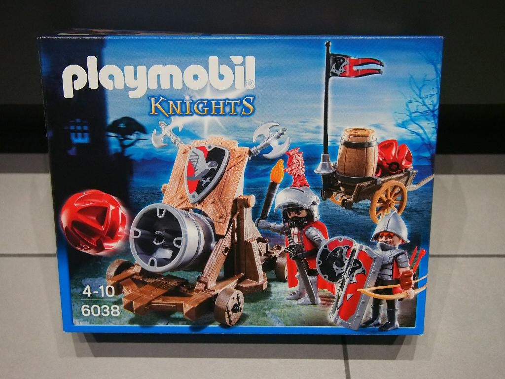 Playmobil set 6038 Groot kanon van de Valkenridders, Kinderen en Baby's, Speelgoed | Playmobil, Ophalen, Zo goed als nieuw, Complete set