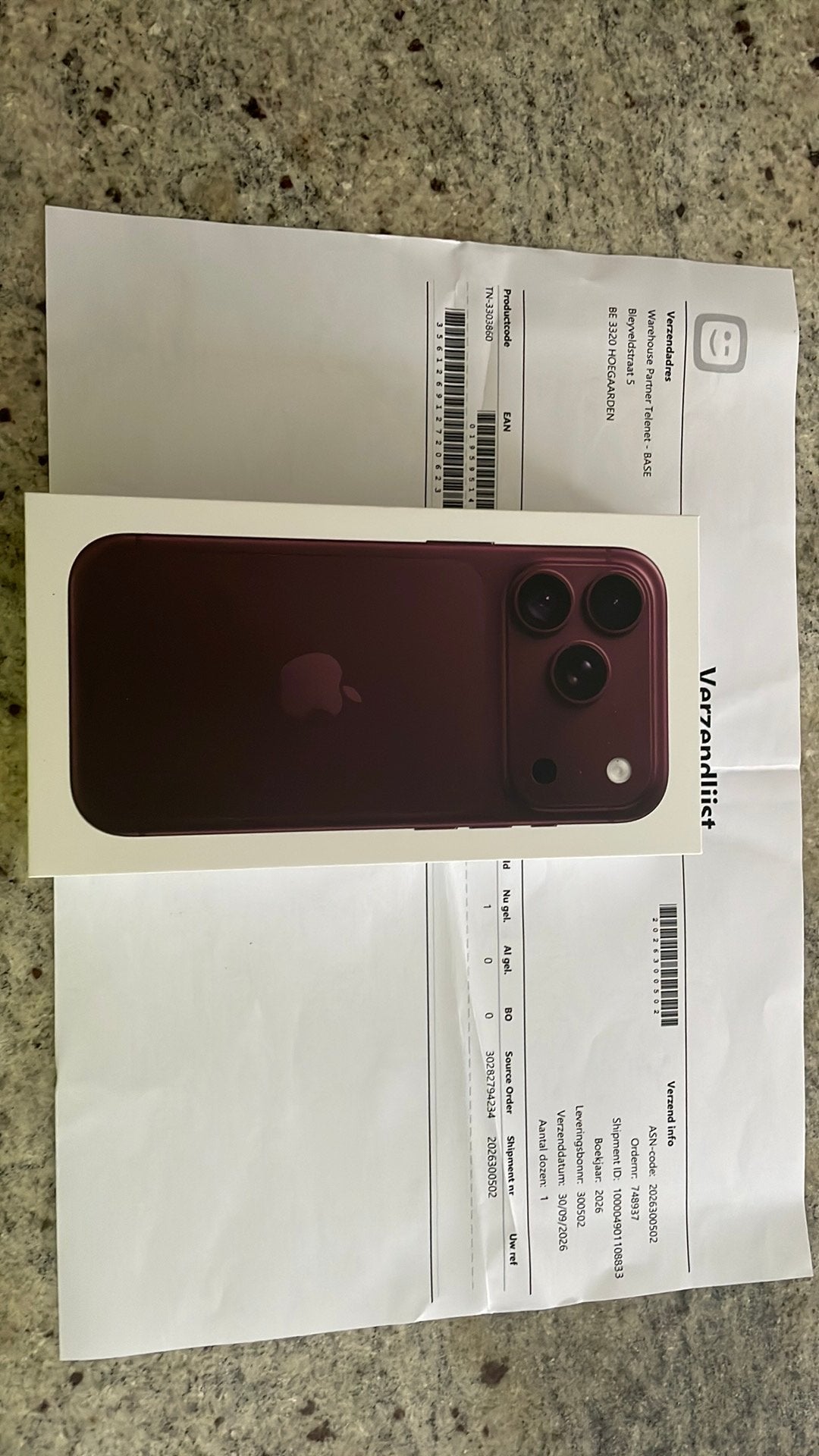 Iphone 18 pro neuf + facture, Télécoms, Enlèvement ou Envoi, Neuf, 256 GB, IPhone 18 Pro
