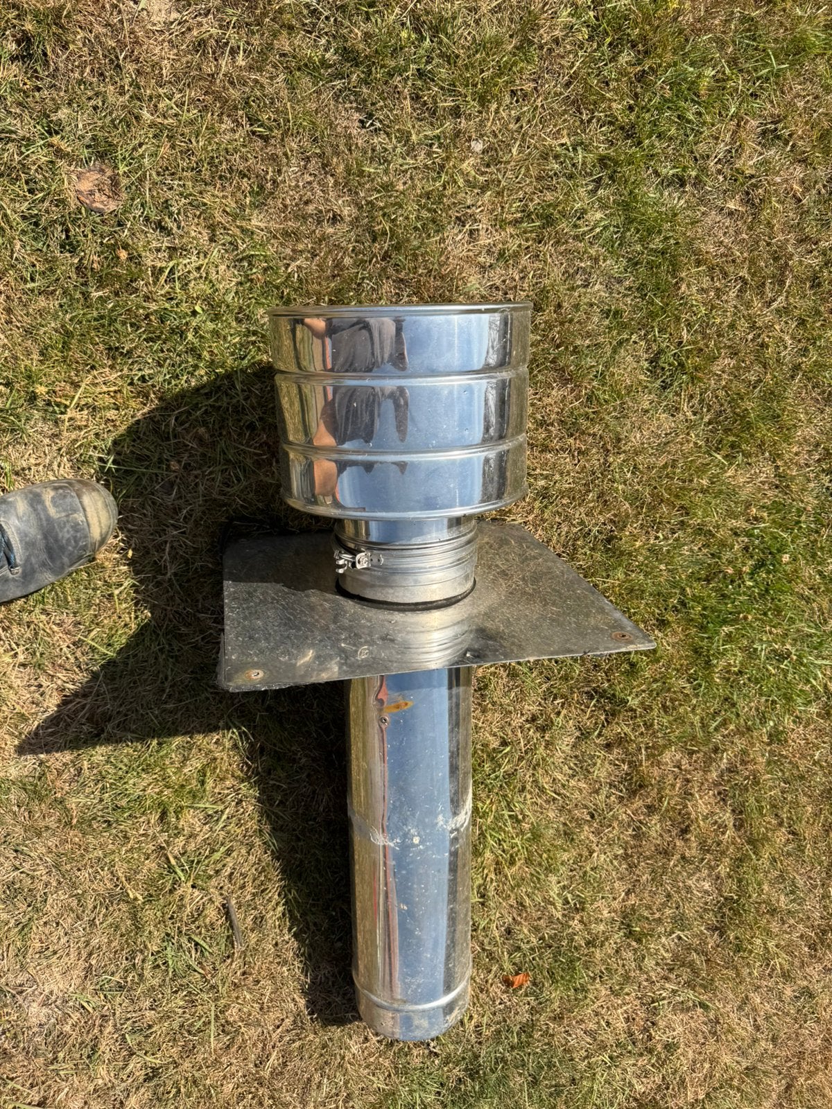 Schoorsteen trekkap 150mm  met afdekplaat, Huis en Inrichting, Ophalen, Zo goed als nieuw