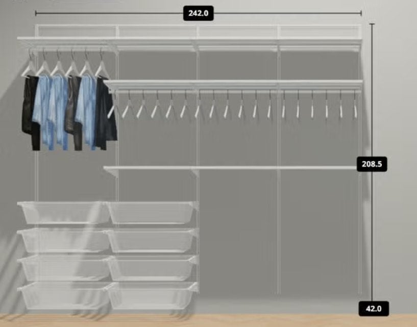 IKEA BOAXEL dressing onderdelen, 25 à 50 cm, 200 cm ou plus, Enlèvement ou Envoi, Comme neuf