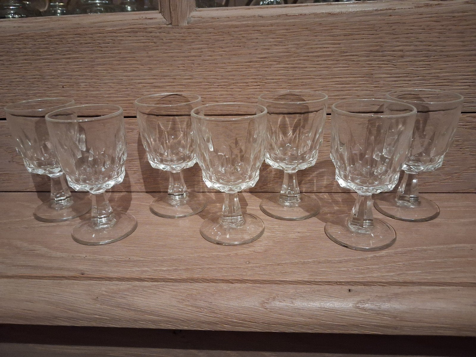 7 vintage Arcoroc France "Artic" likeurglaasjes, Ophalen, Glas
