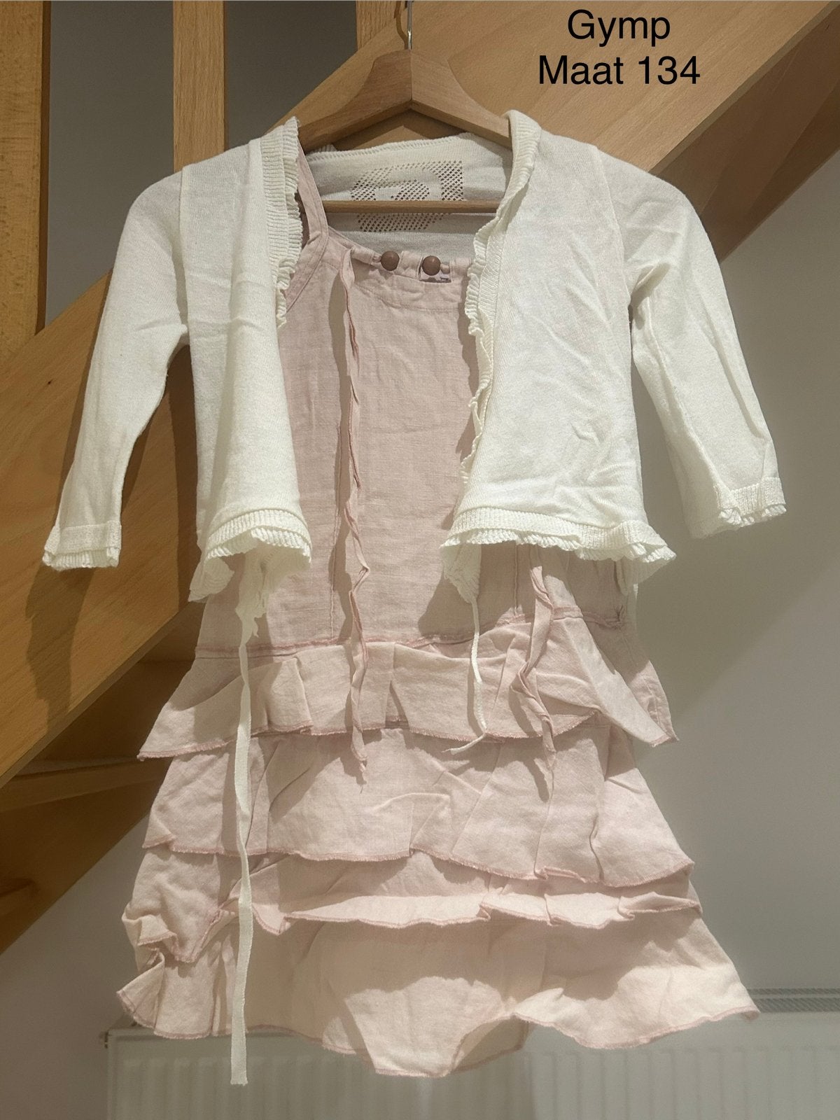 Mooie set feestkleding (Gymp, maat 134), Kinderen en Baby's, Ophalen of Verzenden, Zo goed als nieuw, Setje