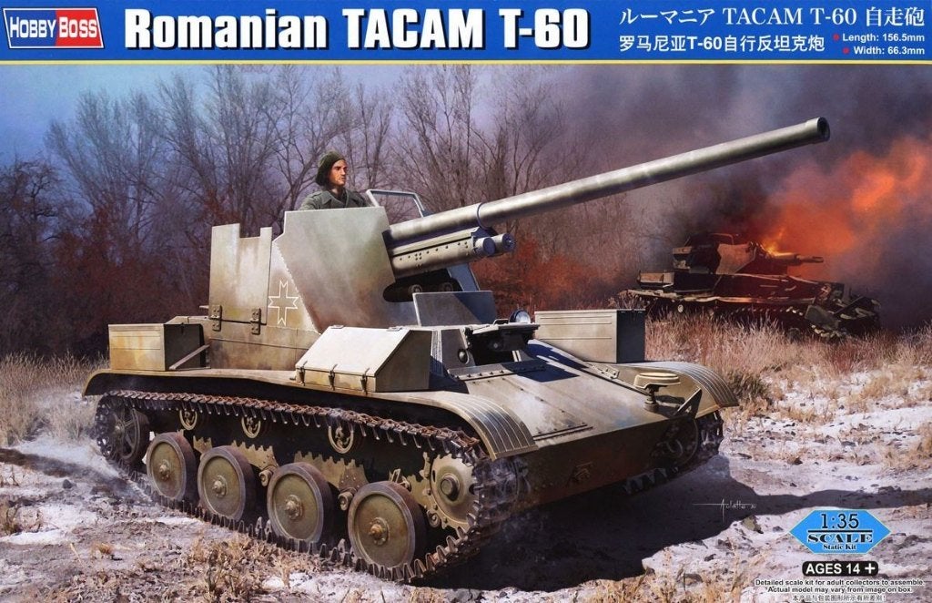 HOBBY BOSS 84556 ROMANIAN TACAM T-60 échelle 1/35, Overige merken, Tank, 1:32 tot 1:50, Nieuw