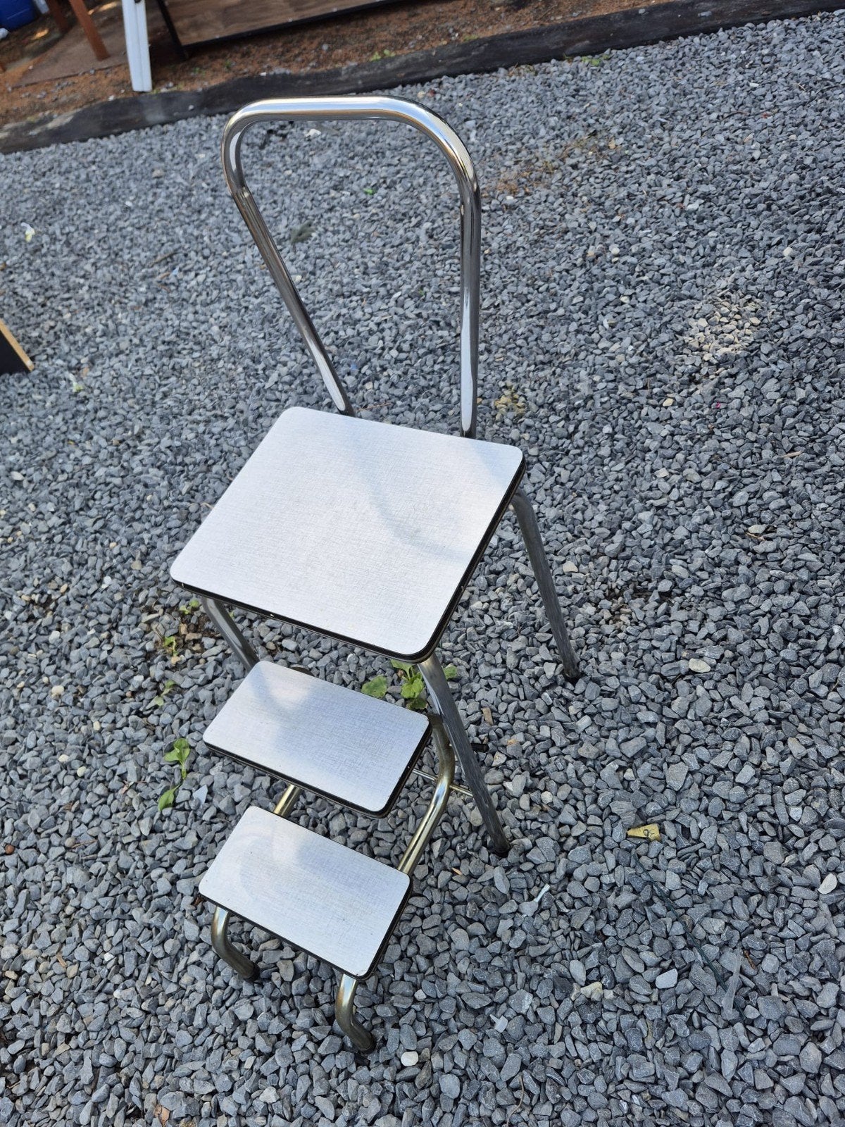 tabouret-escabeau formica vintage des années 1960 ou 1970, Maison & Meubles, Enlèvement