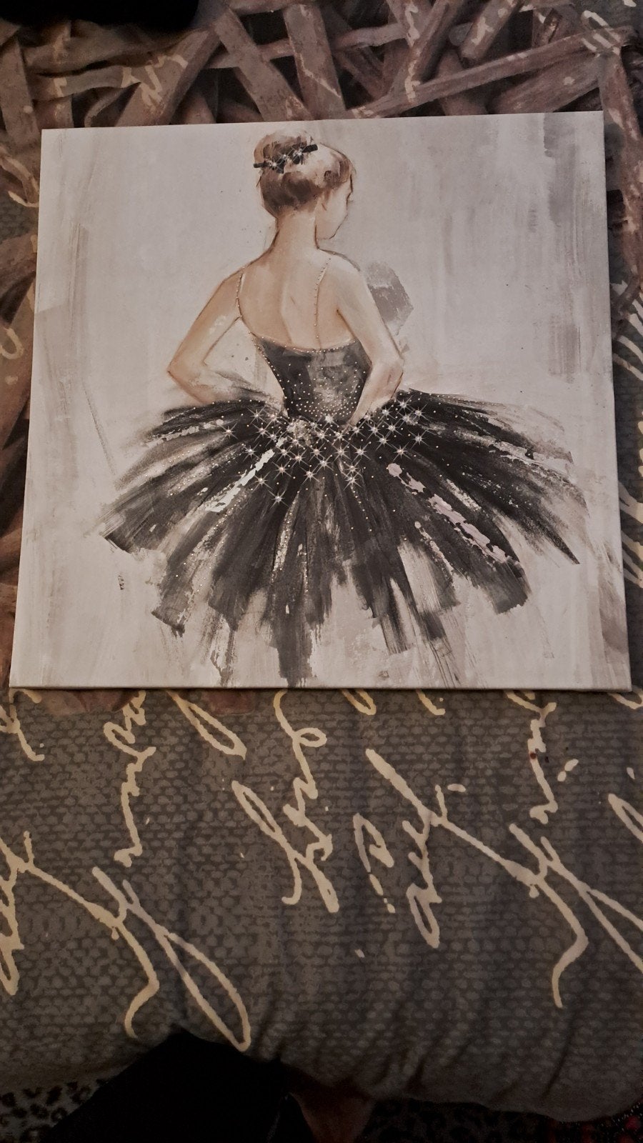 TOILE BALLERINE TUTU 48X48CM, Ophalen