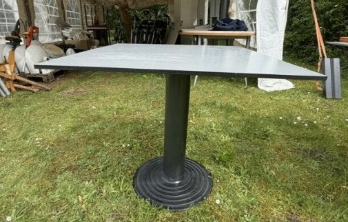 2 Vierkante buitentafels 100 x 100 cm, Tuin en Terras, Tuintafels, Gebruikt, Vierkant, Ophalen