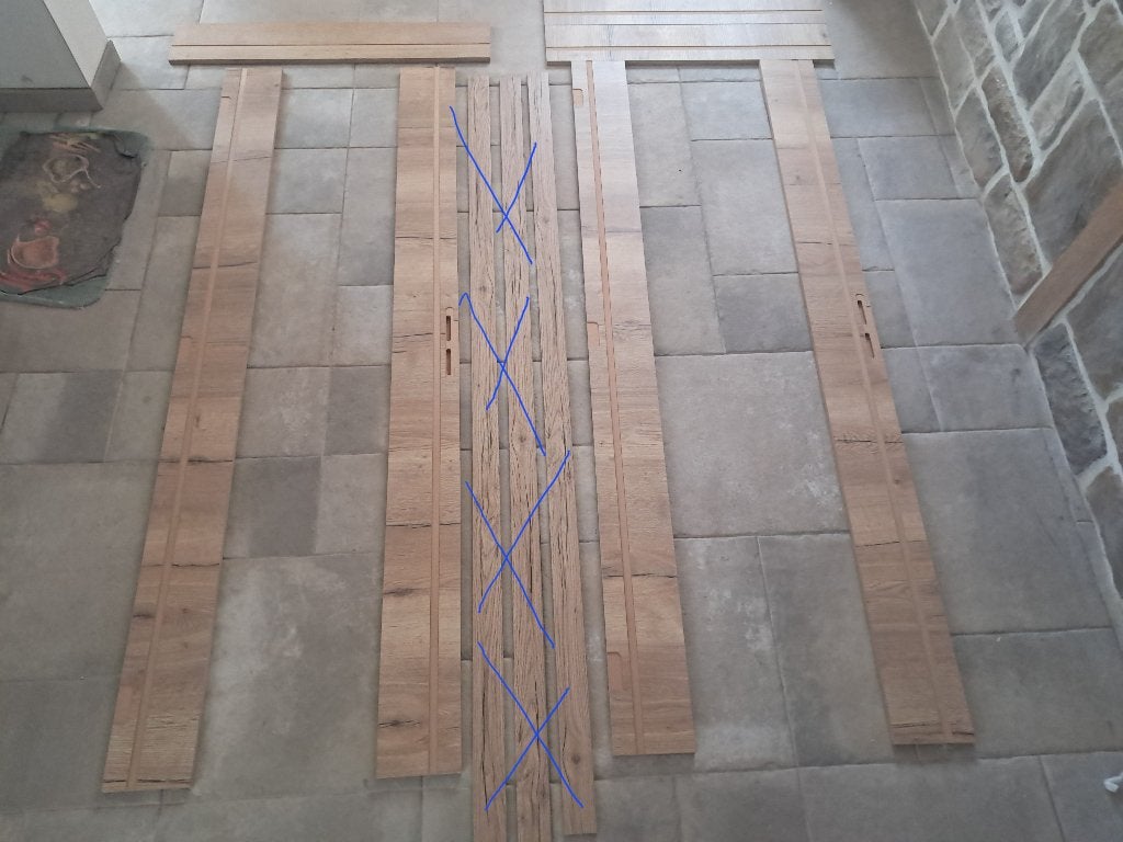 Chambranles / encadrements de porte décor chêne – 25, Neuf, 75 à 150 cm, Chambranle de porte, Enlèvement