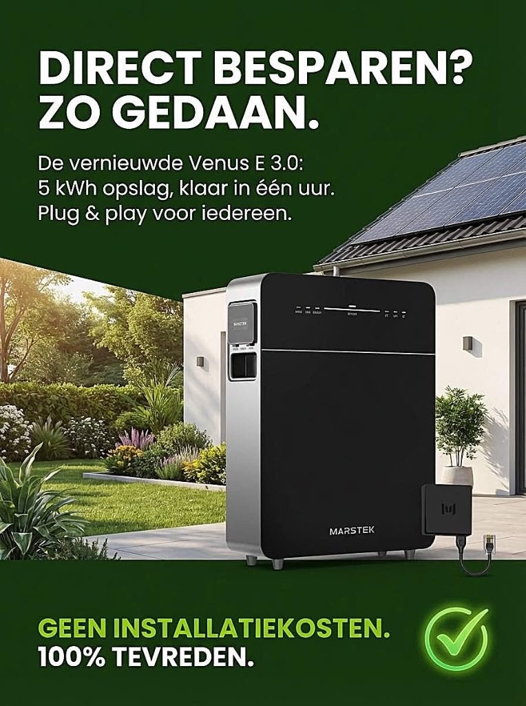 MARSTEK VENUS E V3 PLUGIN BATTERIJEN, Doe-het-zelf en Bouw, Zonnepanelen en Toebehoren, Verzenden, Nieuw, Compleet systeem