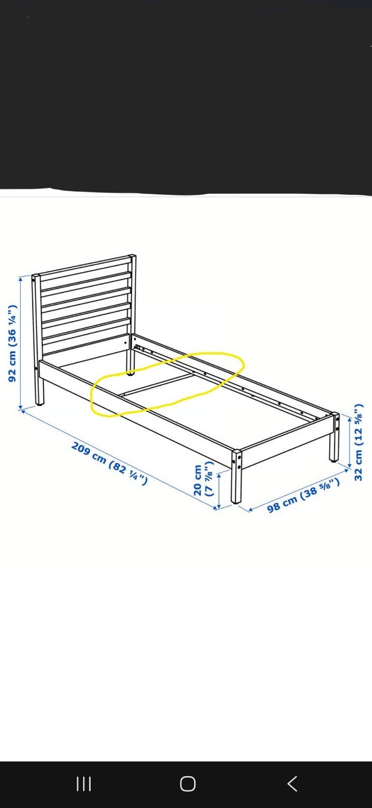 Bedframe Tarva Ikea, mag gratis weg, Enlèvement, Utilisé, Une personne