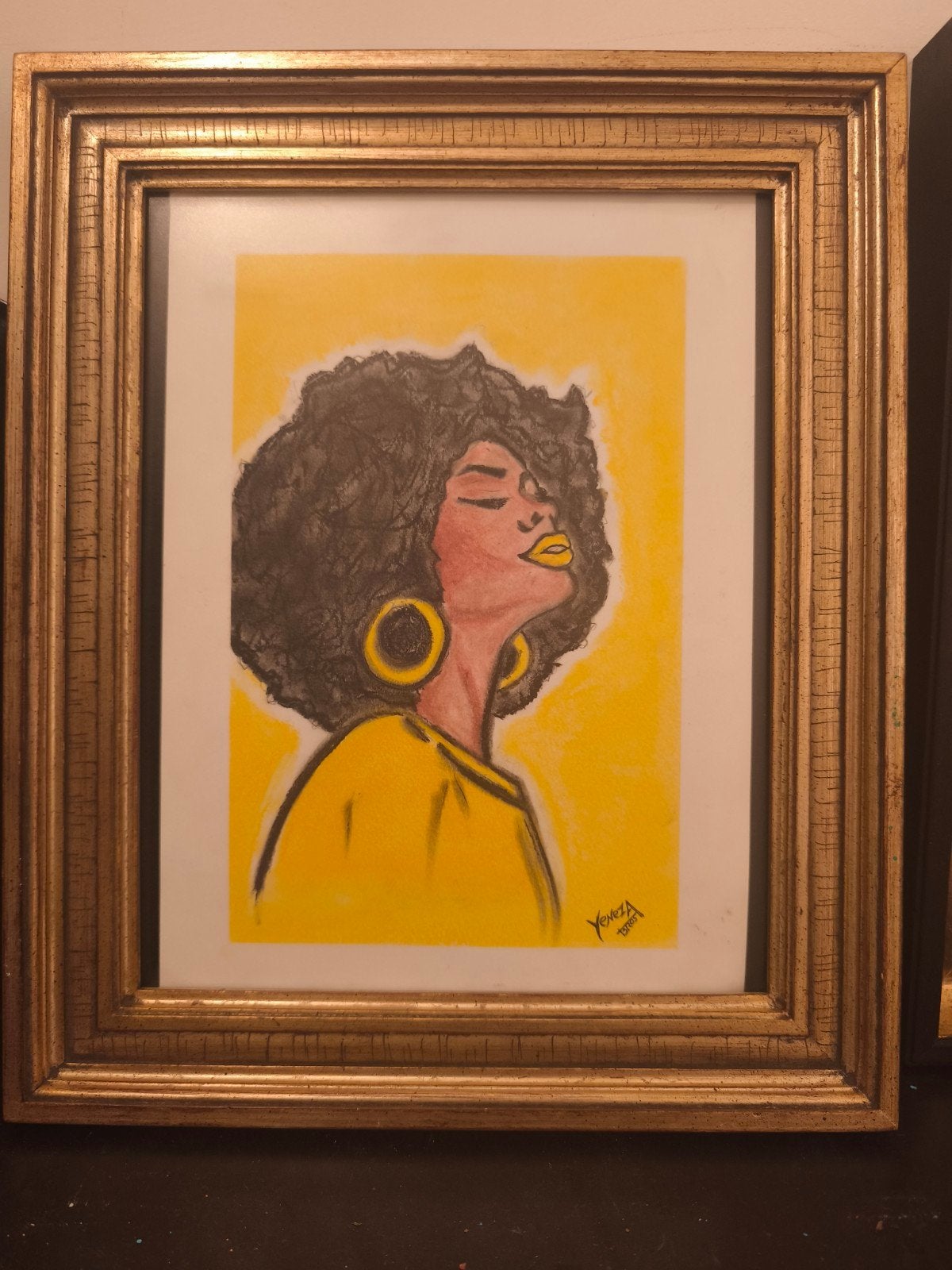 Queen Chocolate Sunshine, Antiek en Kunst, Kunst | Schilderijen | Klassiek, Bijzondere lijst, Portret of Personen, Ophalen of Verzenden