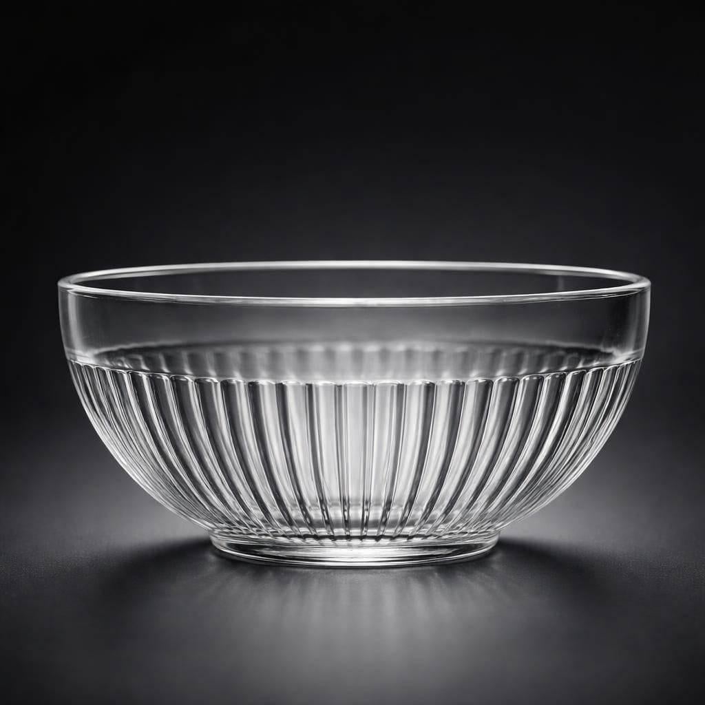 Lawe glazen saladeschaal, Huis en Inrichting, Ophalen of Verzenden, Nieuw, Glas, Overige typen