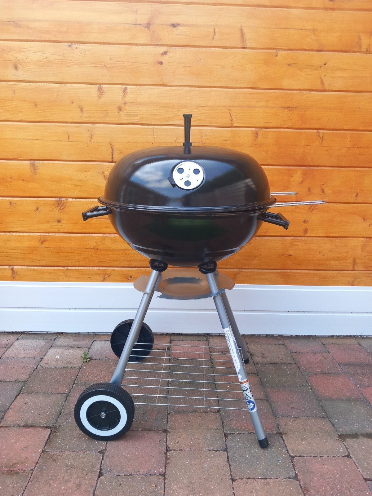 Barbecue à charbon neuf avec couvercle - 45 cm - jamais util, Jardin & Terrasse, Barbecues au charbon de bois, Neuf, Avec accessoires