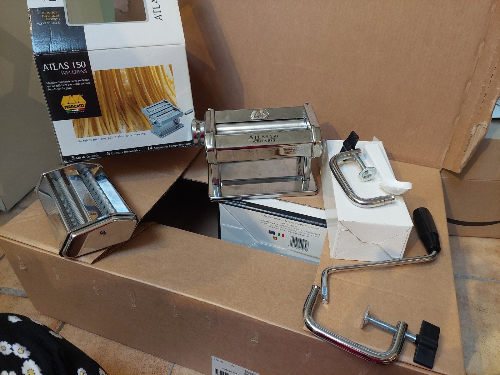 Set à pâtes Marcato : Atlas 150 Wellness + accessoires, Machine à pâtes, Enlèvement ou Envoi