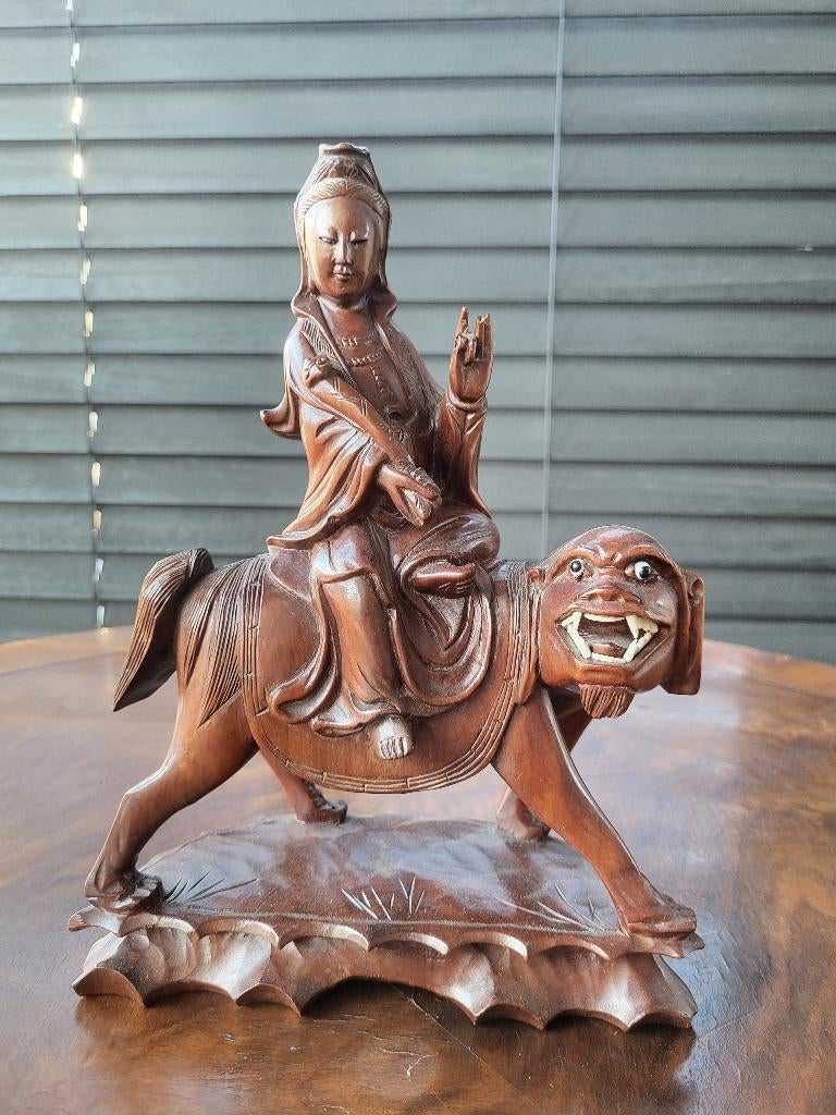chinees houten beeldje, Antiek en Kunst, Ophalen of Verzenden