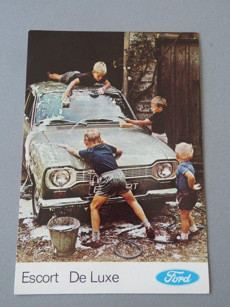 reclame postkaart Ford Escort de Luxe, Collections, Enlèvement ou Envoi, Comme neuf, Autres types