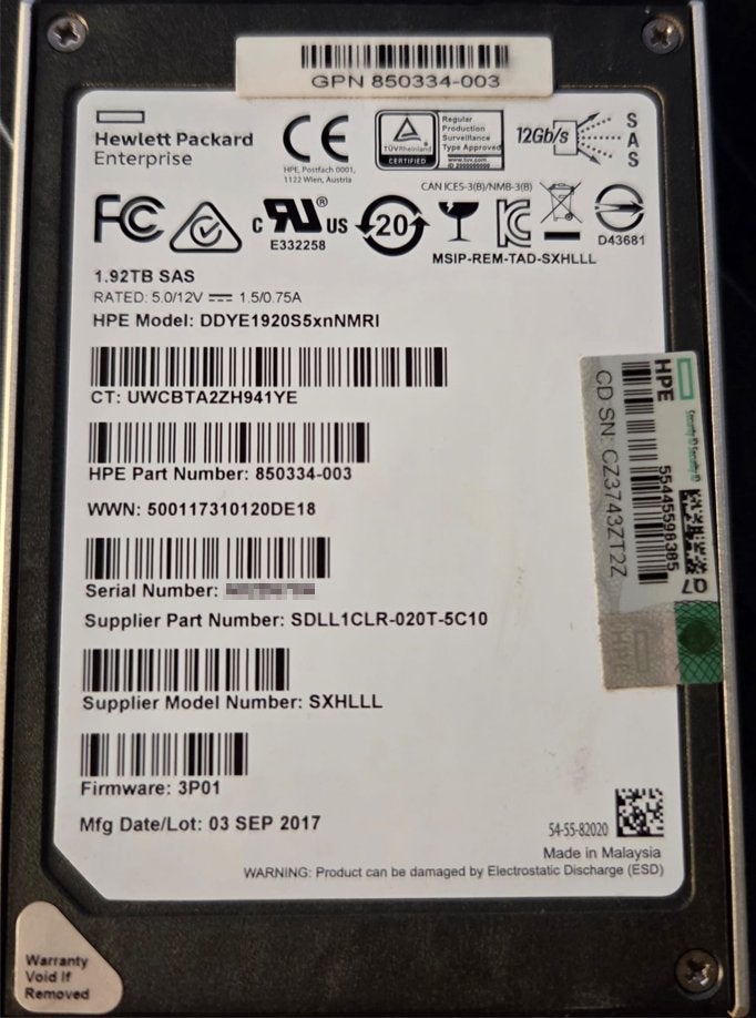HPE Enterprise Server Schijven – (SSD & HDD SAS), Computers en Software, Harde schijven, Intern, Gebruikt, SAS, Server