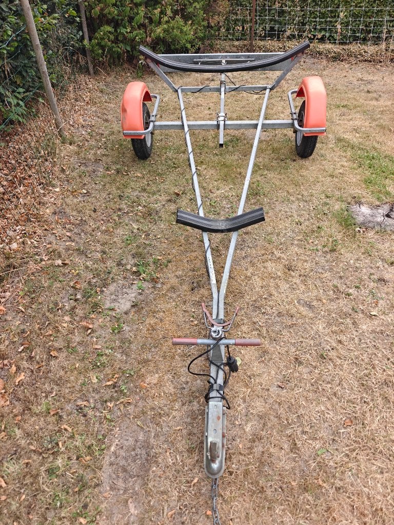 Trailer Mecanorem voor zeilboot (Splash, Laser, 4.20, ...), Watersport en Boten, Boottrailers, Ophalen, Minder dan 1500 kg, Gebruikt