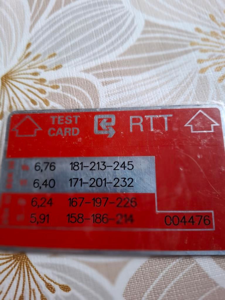 Carte de test RTT, Collections, Enlèvement ou Envoi