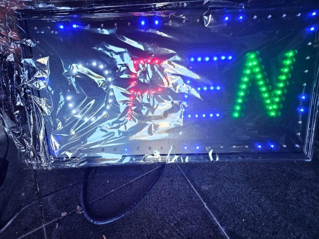 LED verlichtingsbord “OPEN”, Ophalen, Nieuw, Led