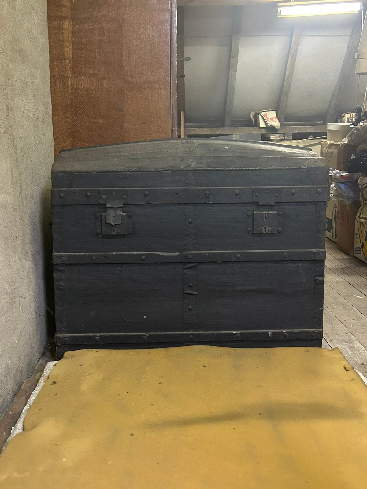 Houten koffer, Ophalen, Gebruikt