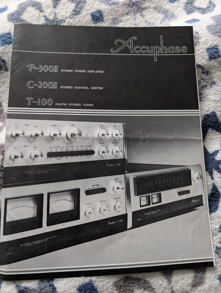 accuphase originele informatie P3OO II C200 II EN T100, Ophalen of Verzenden