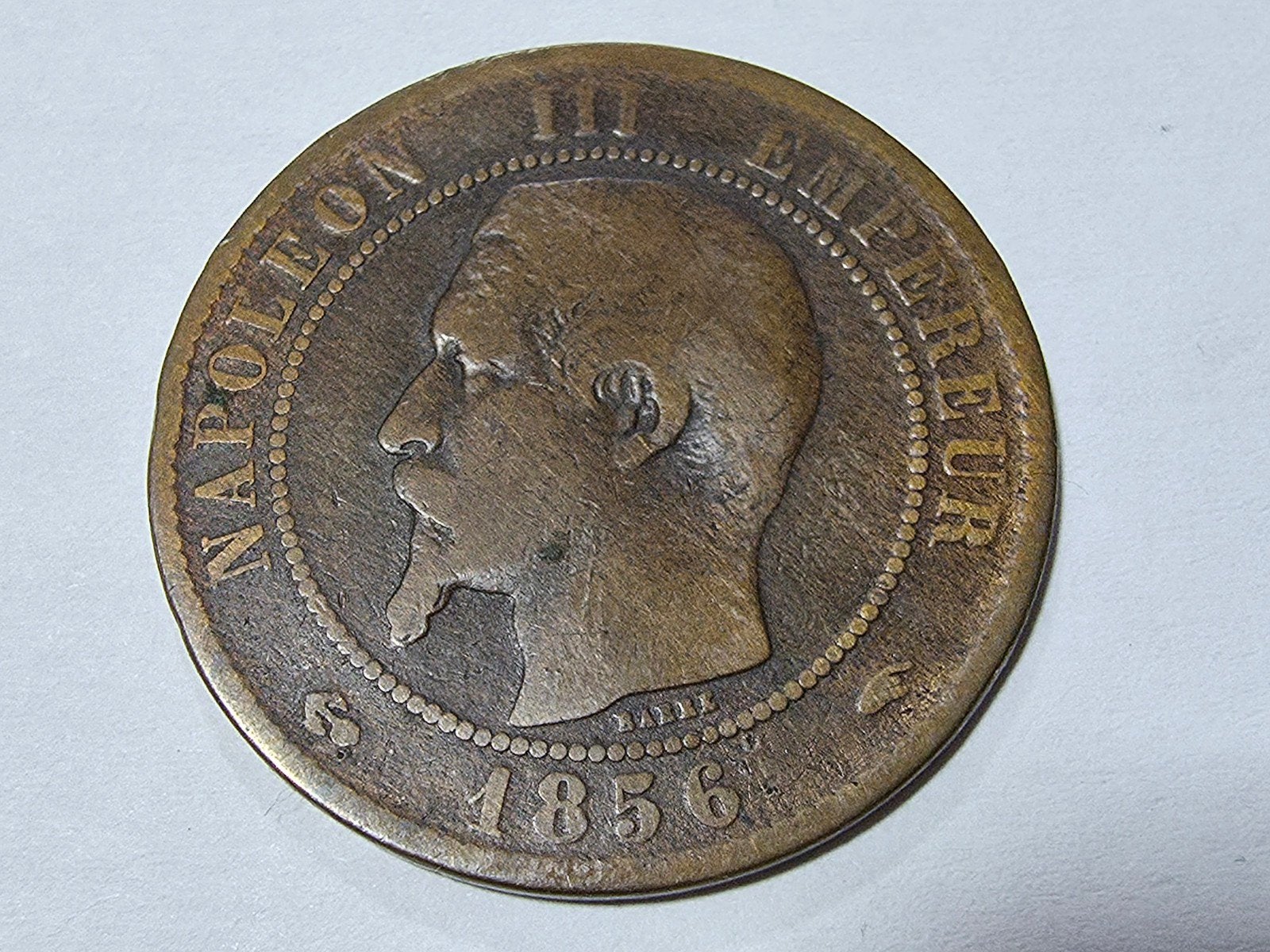 10 cent 1856a Frankrijk, Timbres & Monnaies, Enlèvement ou Envoi, France, 10 centimes